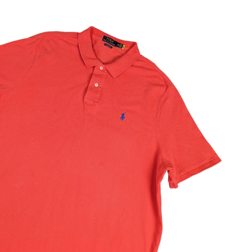 Polo Ralph Lauren Mens XXL‎ Red Classic Fit Cotton Pique Short Sleeve Polo Shirt